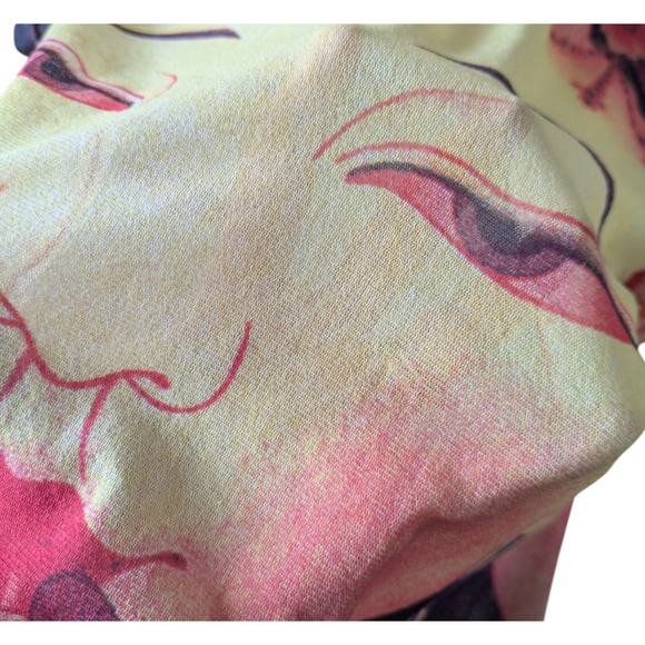 Vivienne Tam Buddha 90s Y2K Mesh Short Sleeve Top Size XS Small Rare Nylon Red - Picture 5 of 11